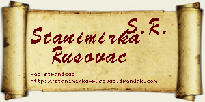 Stanimirka Rusovac vizit kartica